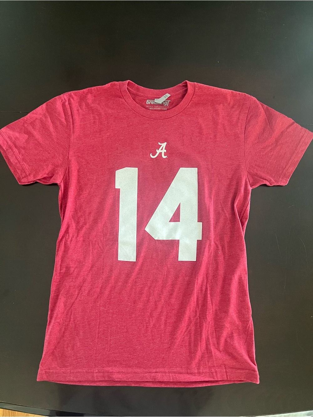 University of Alabama Crimson Tode Red Short Sleeve Graphic Tee with '14' Size S